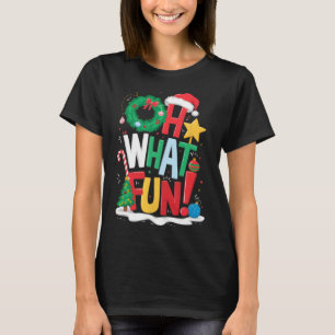 Oh, wat een prettige kerstmis met adem en boom t-shirt