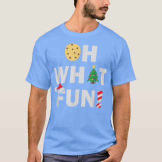 Oh, wat een prettige kerstmis met adem en boom t-shirt