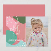 Oh Wat een vette kleurrijke Abstracte kerstKaart Kaart (Voorkant / Achterkant)