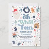 Oh, wat een vun blauw en rood kerstfeest kaart (Voorkant)