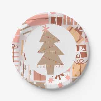 Oh Wat een vun Boho kerstcadeaupapier Bord