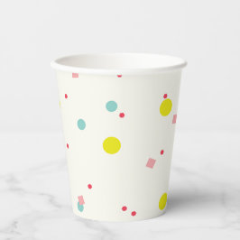 Oh Wat een vun Colorful Confetti Kind Birthday Par Papieren Bekers