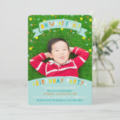 Oh, wat een vun Confetti Dot Boy Birthday Party no Kaart (Staand voorkant)