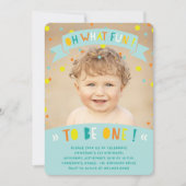 Oh wat een vun Confetti First Birthday Party nodig Kaart (Voorkant)