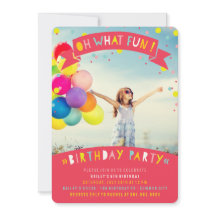 Oh wat een vun Confetti Girl Birthday Party uitnod