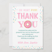 Oh Wat een vun Donut Birthday Party Bedankkaart (Voorkant)