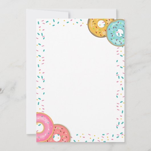 Oh Wat een vun Donut Birthday Party Bedankkaart (Achterkant)