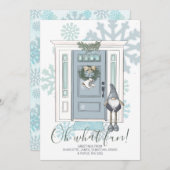 Oh wat een vun voordeur en Elf Kerstmis Feestdagenkaart (Voorkant / Achterkant)