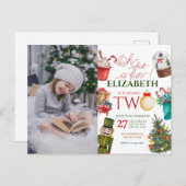 Oh Wat Fijn Kerstmis 2e Verjaardagsfoto Briefkaart (Voorkant / Achterkant)