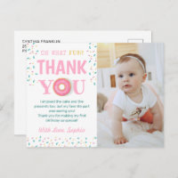 Oh, wat Fun Donut Birthday Party Foto bedankt