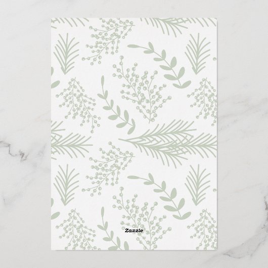 Oh wat Fun GOLD heeft gekleed | Groen | Kerstfoto Folie Feestdagenkaart (Achterkant)