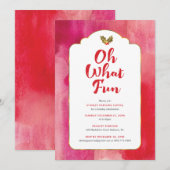 Oh wat Fun Holiday Party nodigt uit Feestdagenkaart (Voorkant / Achterkant)