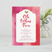 Oh wat Fun Holiday Party nodigt uit Feestdagenkaart (Staand voorkant)
