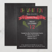 Oh wat Fun Holiday Party uitnodigingen (Voorkant / Achterkant)
