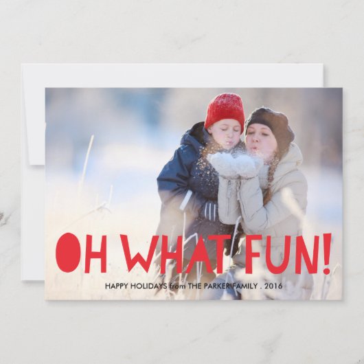 OH WAT FUN Holiday Photo Card Feestdagenkaart (Voorkant)