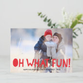 OH WAT FUN Holiday Photo Card Feestdagenkaart (Staand voorkant)
