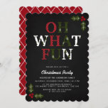 OH WAT FUN | Kersttypografie en Holly Party Kaart<br><div class="desc">Creëer je eigen "OH WAT FUN | Kersttypografie & Holly Party" Uitnodigingen van Yule4Yall.</div>