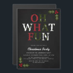 OH WAT FUN | Kersttypografie en Holly Party Magnetische Uitnodiging<br><div class="desc">Creëer je eigen "OH WAT FUN | Kersttypografie en "Holly Party" magnetische kaarten van Yule4Yall.</div>