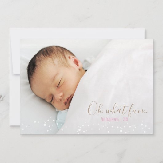 Oh, wat Fun Retro kerst biedt een fotokaart Feestdagenkaart (Voorkant)