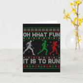 Oh wat is het leuk om een lelijke kersttrui te dra kaart (Gele Bloem)