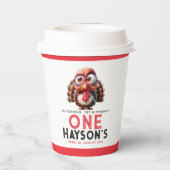 Oh wat is leuk Karikaturen Turkije 1e Verjaardag Papieren Bekers (Achterkant)