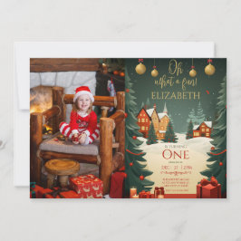 Oh wat leuk 1e verjaardag foto kerst kaart