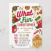 Oh wat leuk 1e verjaardag kerst kaart (Voorkant / Achterkant)