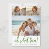 Oh wat leuk - 3 foto - Zen Arch Groen Wit Feestdagenkaart (Voorkant)