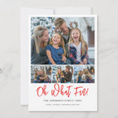 Oh Wat Leuk 4 foto's collage Kerstvakantie Feestdagenkaart (Voorkant)