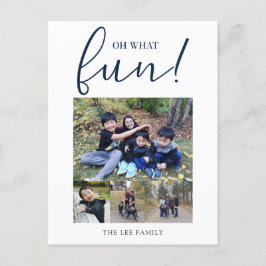 Oh Wat Leuk 5 Fotocollage Marine Blauwe Kerst Feestdagenkaart