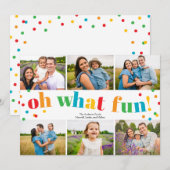 Oh wat leuk 6 foto collage kerst feestdagenkaart (Voorkant / Achterkant)