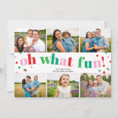 Oh Wat Leuk 6 Foto Collage Kerstvakantie Kaart (Voorkant)