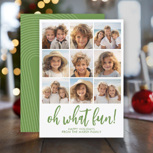 Oh wat leuk - 9 Foto - Zen Arch Groen Wit Feestdagenkaart