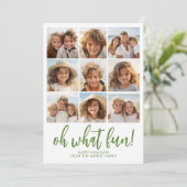 Oh wat leuk - 9 Foto - Zen Arch Groen Wit Feestdagenkaart (Staand voorkant)