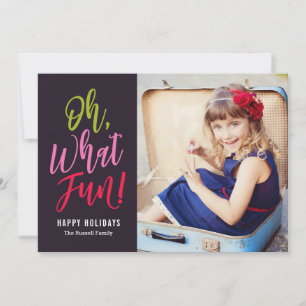 Oh wat leuk bewerkbare kleur vakantie fotokaart feestdagenkaart