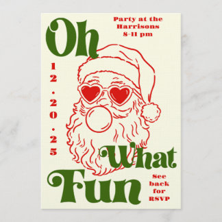 Oh Wat Leuk Bubblegum Kerstman Vakantie Feestje Kaart