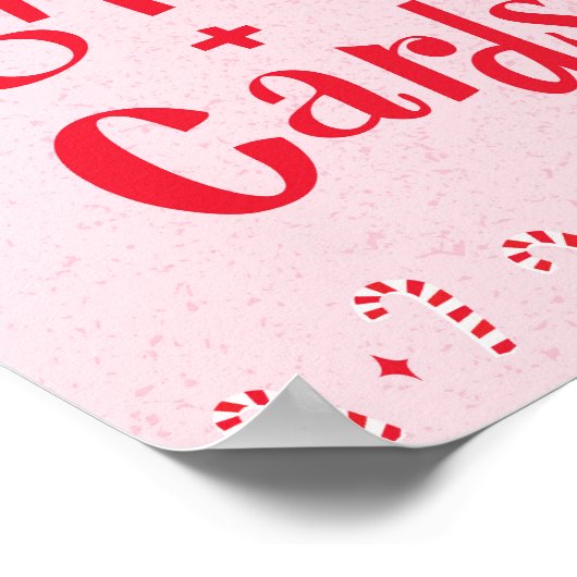 Oh wat leuk Candy Cane Pink geschenken en Kaarten  Poster (Hoek)