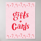 Oh wat leuk Candy Cane Pink geschenken en Kaarten Poster (Voorkant)