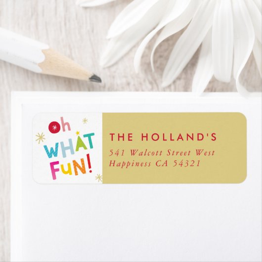 OH WAT LEUK citaat moderne kleurrijke schattige ty Etiket (Insitu)