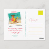 Oh wat leuk Confetti foto meisje Verjaardag dank j Briefkaart (Achterkant)