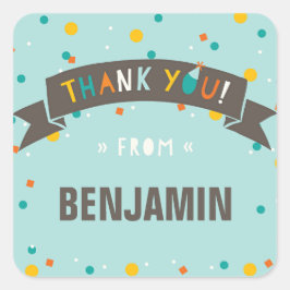 Oh wat leuk Confetti Verjaardag Dank u Sticker