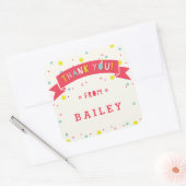 Oh wat leuk Confetti Verjaardag Dank u Sticker (Envelop)