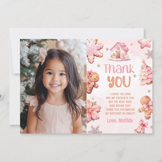 Oh wat leuk Cookie verjaardagsfoto bedankkaartje Kaart (Voorkant)