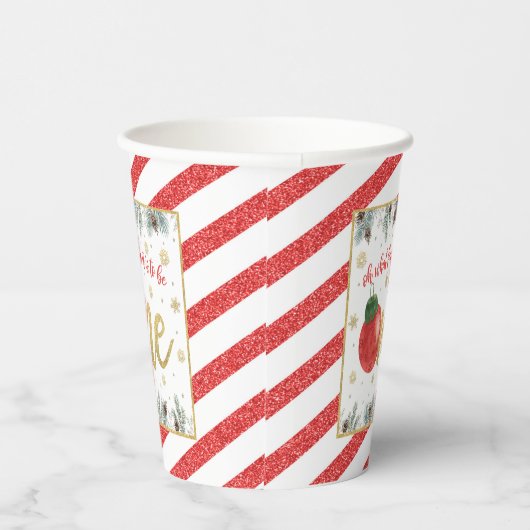 Oh, wat leuk dat het één is - Kerstmis - Papieren Bekers (Rechts)