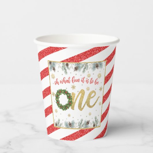 Oh, wat leuk dat het één is - Kerstmis (WR) - Papieren Bekers (Achterkant)