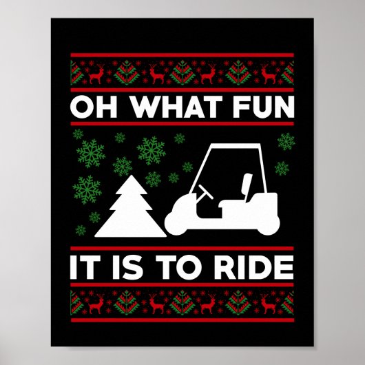 Oh, wat leuk dat het is om de Golfkerkerst te rijd Poster (Voorkant)