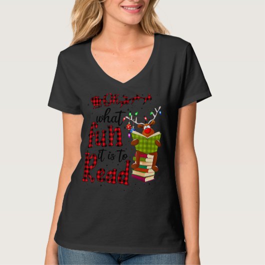 Oh, wat leuk dat het is om de kerstgriep te lezen t-shirt (Voorkant)