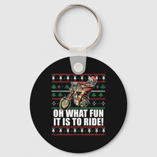 Oh, wat leuk dat het is om de kerstman op een leli sleutelhanger (Voorkant)