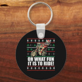 Oh, wat leuk dat het is om de kerstman op een leli sleutelhanger (Voorkant)