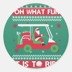 Oh, wat leuk dat het is om Golf te roeren met leli Ronde Sticker